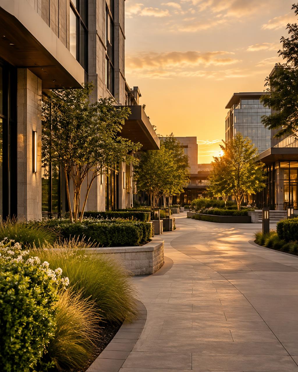 Plano city landmark and local streetscape